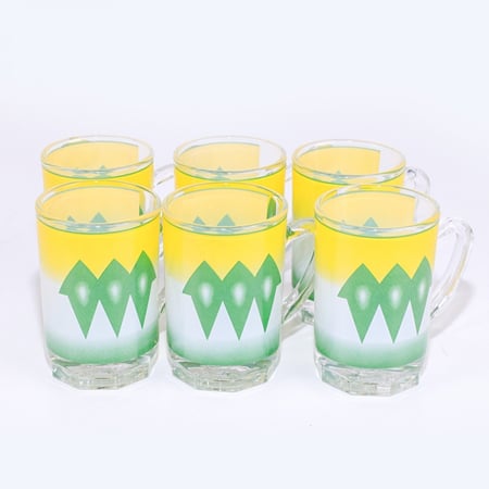 طقم كاسات للشاي غذار - أخضر