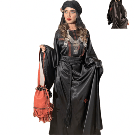 شنطة نسائية تراثية من الجلد الطبيعي