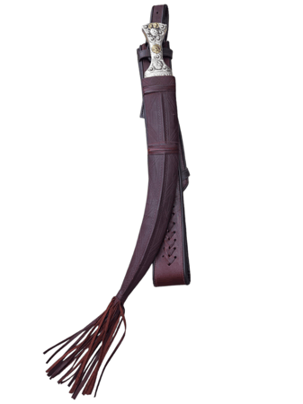 جنبيه سبيكي كبير من الجلد الطبيعي