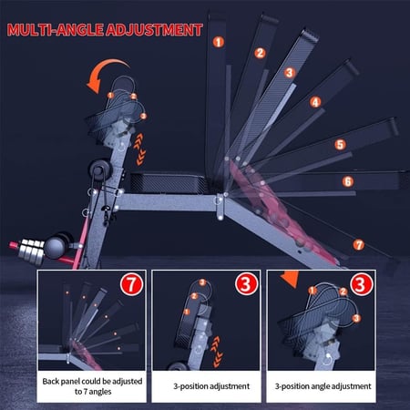 مقعد تمارين متعدد الاستخدامات قابل للطي