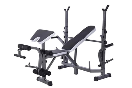 مقعد بنش تمارين بحامل اثقال ومسند