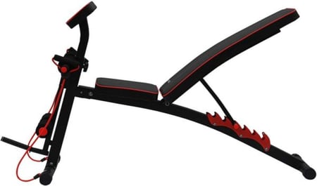 مقعد تمارين مدمج بـ حامل اوزان و حبال مقاومة