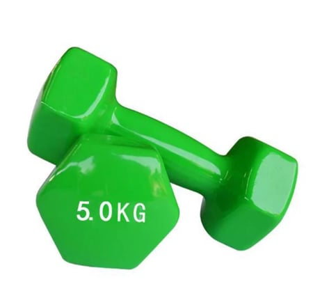 طقم دمبل فينيل 12 قطعة (من 1kg الى 6kg)