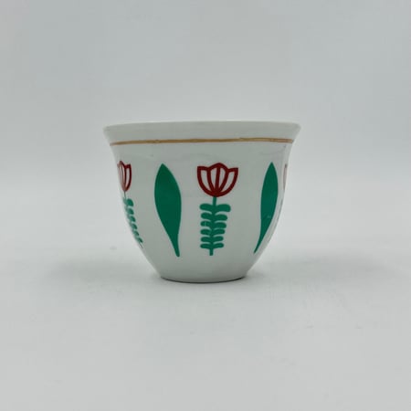 فنجال تراثي الدمعه اخضر كبير