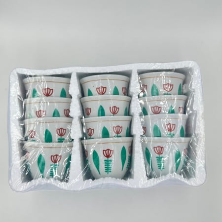 فنجال تراثي الدمعه اخضر كبير