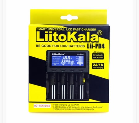 شاحن بطاريات من ليتوكالا Lii-PD4 بشاشة