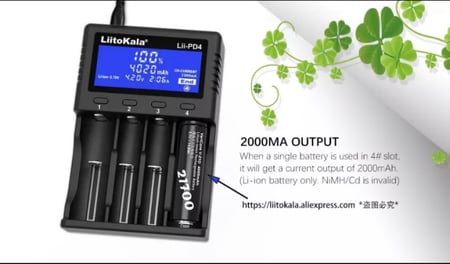 شاحن بطاريات من ليتوكالا Lii-PD4 بشاشة