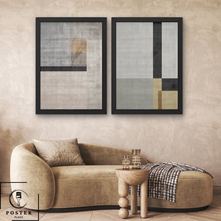 طقم لوحتين جدارية فنية على الطراز الكلاسيكي