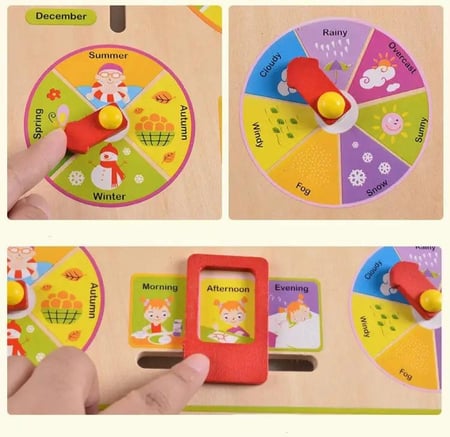 لوح مونتيسوري لتعليم التقويم والفصول