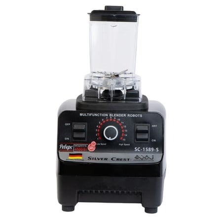 خلاط سيلفر كرست أسود متعدد الوظائف بأزرار تحكم سرعة وشفرات حادة