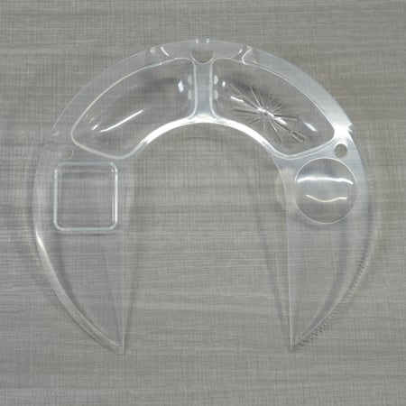 غطاء عجانة شفاف دائري الشكل بأقسام متعددة