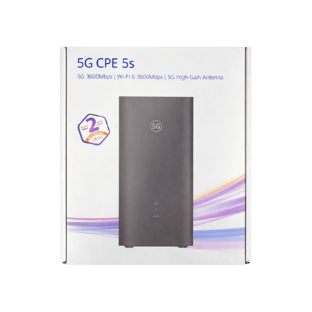 راوتر 5G CPE 5s باللون الأسود وشعار 5G