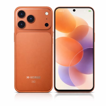 هاتف M-HORSE 17 Pro Max Plus: شاشة 6.6 بوصة، ذاكرة 128GB، رام 12GB، بطارية 5000mAh، Android 14، 4G VoLTE، WiFi 5GHz، USB Type C، هدية سماعات TWS
