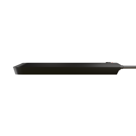 مقبس كهرباء أسود مع منافذ USB متعددة