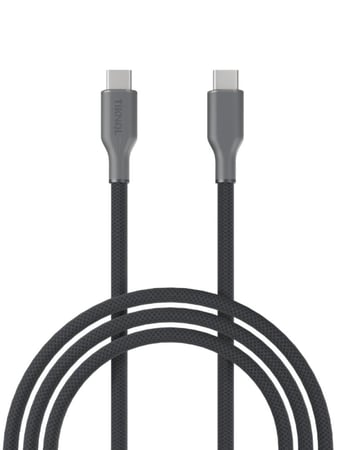 تكنل: كابل شحن سريع PD تايب سي، نايلون مضفر، 1.2 متر، متين و مقاوم للتشابك