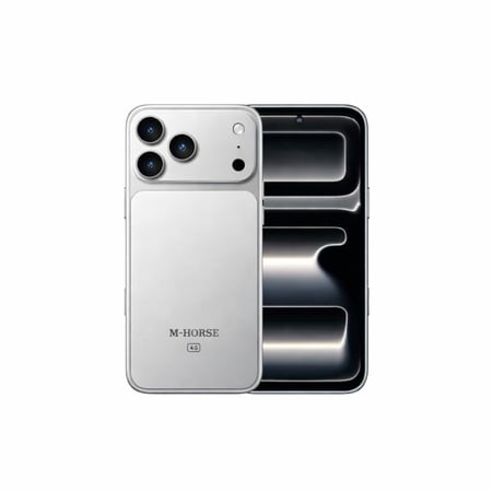 هاتف M-HORSE 17 Pro Max Plus: شاشة 6.6 بوصة، ذاكرة 128GB، رام 12GB، بطارية 5000mAh، Android 14، 4G VoLTE، WiFi 5GHz، USB Type C، هدية سماعات TWS