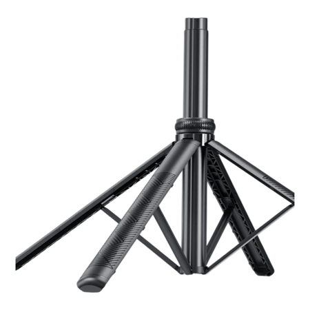 قاعدة حامل تصوير ذكي سوداء معدنية متينة بارجل قابلة للطي