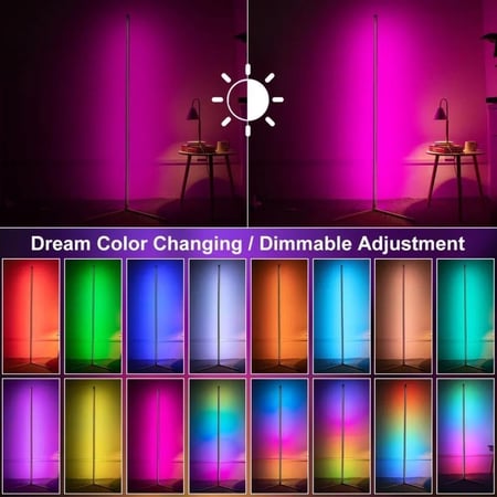 إضاءة زاوية LED بألوان متعددة قابلة للتغيير والمزامنة مع الصوت