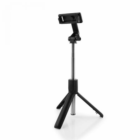 عصا سيلفي سوداء بثلاثة أرجل وقاعدة ثلاثية قابلة للطي