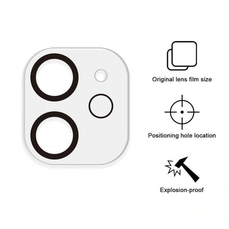 واقي عدسة كاميرا ايفون زجاجي ثلاثي الأبعاد فائق النقاء ومضاد للخدش