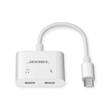 محول USB-C متعدد المنافذ من JEEBEL - شحن واستماع متزامن للأجهزة الذكية
