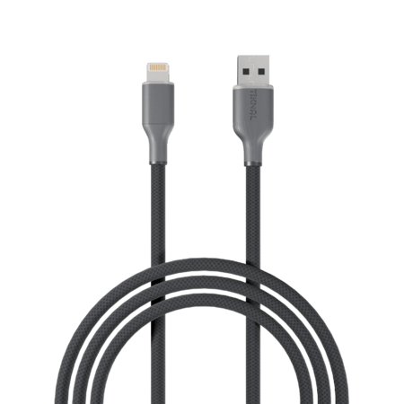 كابل شحن تايب سي نايلون أسود مزدوج مقاوم للتمزق