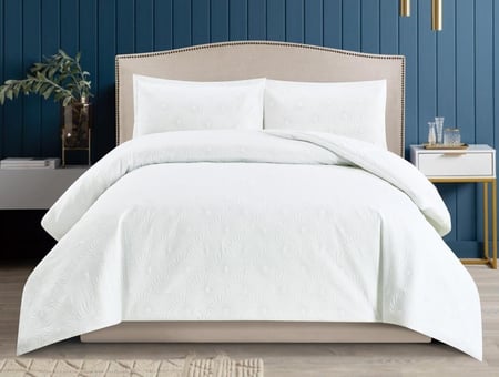 طقم مفرش شعاع منقش بالورد - مايكروفايبر