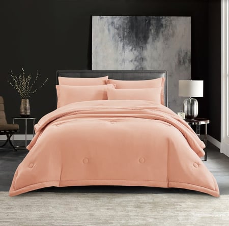 طقم لحاف أنساج 6 قطع, مايكروفايبر شديد النعومة | خربزي فاتح