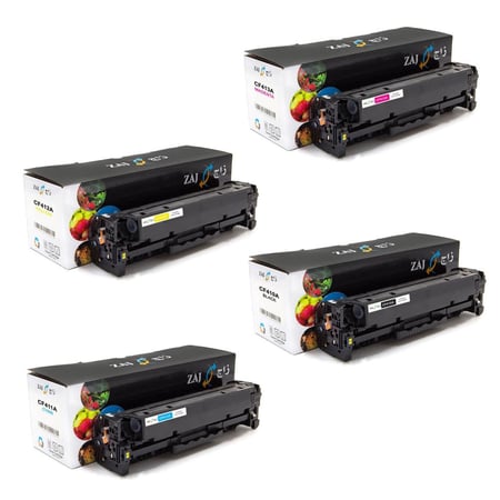 طقم حبر طابعة 410A ملون CF410A CF411A CF412A CF413A متوافق مع طابعات H