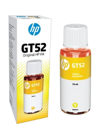 حبر HP GT52 الأصفر Yellow أصلي