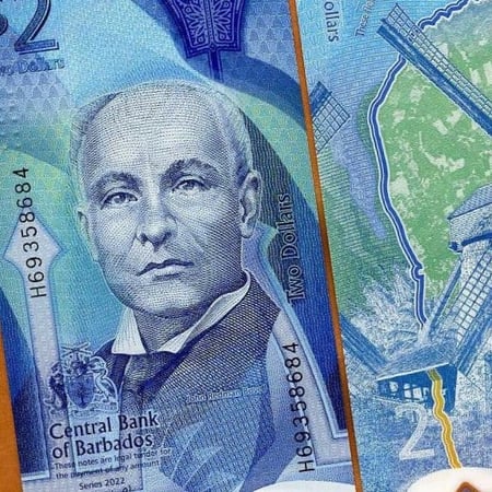 جزيرة باربادوس فئة 2 دولار أنسر بوليمر