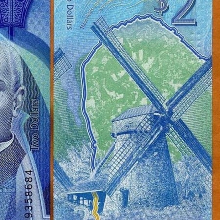 جزيرة باربادوس فئة 2 دولار أنسر بوليمر