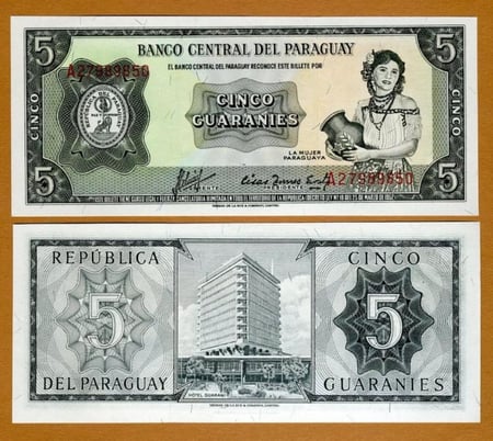 الباراغواي فئة 5 غواراني أنسر اصدار قديم