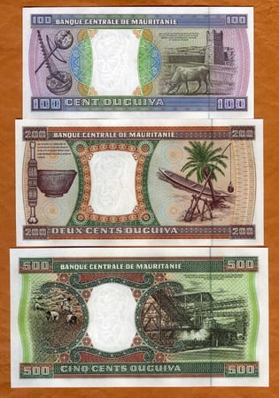 موريتانيا فئة 100+200+500 أوقية أنسر (إصدار قديم)