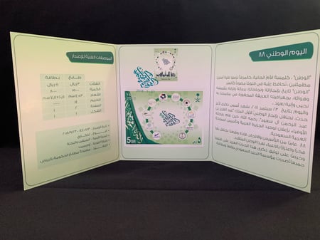 مطوية و طابع و بطاقة بريدية اليوم الوطني 1440هـ