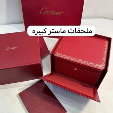 ساعه كارتير ذهبي  علا مينا ابيض نسائي فصوص
