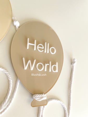 3D Hello World Balloon Design