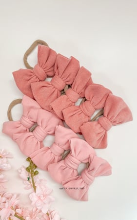 طقم ربطات الشعر للبنات بفيونكة