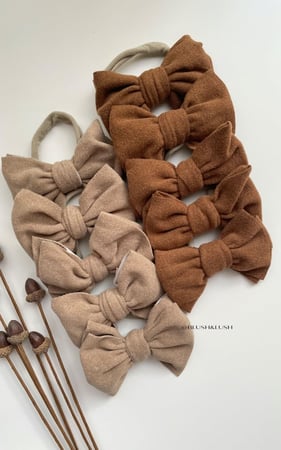 طقم ربطات الشعر للبنات بفيونكة