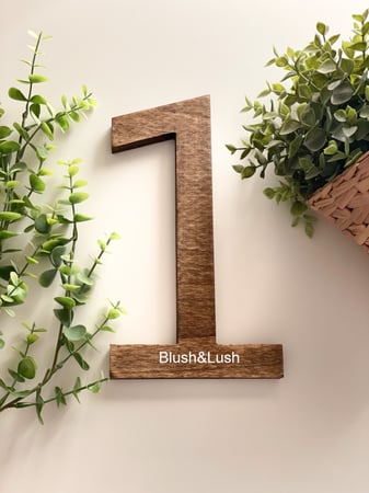 رقم (1 ) خشبي/ مقاس 25 cm بدرجات خشبية