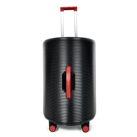 طقم شنط سفر مورانو 4 قطع بتصميم أسطواني جديد أسود