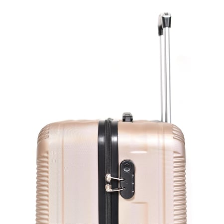 مورانو طقم شنط سفر فايبر 3 قطع مخطط ذهبي