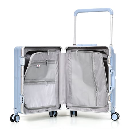 مورانو طقم شنط سفر فاخر قطعتين الامنيوم أزرق فاتح