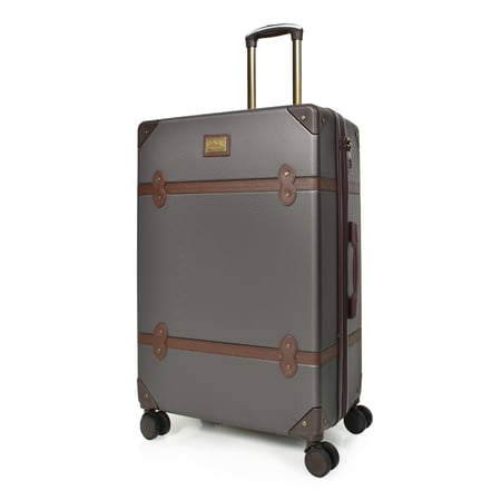 طقم شنط سفر مورانو مكونة من 4 قطع مع شنطة مكياج فاخرة لون رمادي