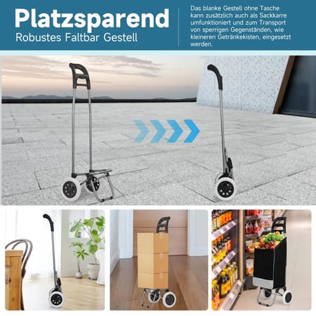 عربة تسوق ورحلات من مورانو 20 بوصة أسود