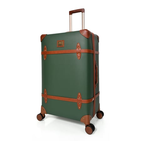 طقم شنط سفر كلاسيك جلد بلكامل مورانو اربع قطع اخضر