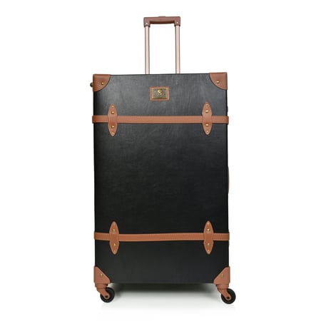 مورانو طقم شنط سفر كلاسيك جلد اربع قطع أسود