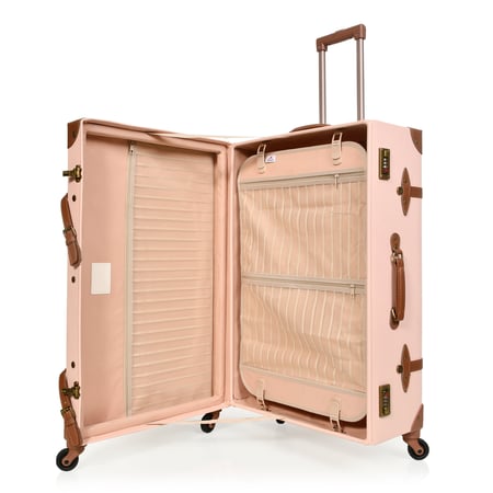 مورانو طقم شنط سفر كلاسيك جلد اربع قطع وردي