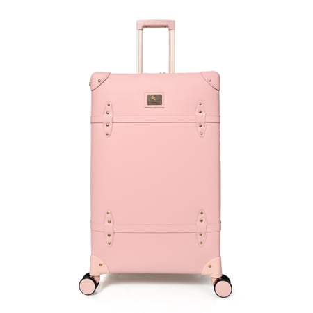 طقم شنط سفر كلاسيك جلد بلكامل مورانو اربع قطع وردي