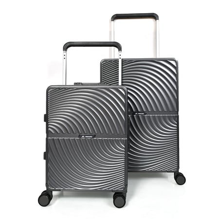 مورانو طقم شنط سفر فاخر قطعتين الامنيوم رمادي